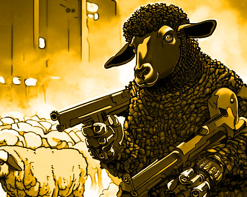 Criminal black sheep illustration