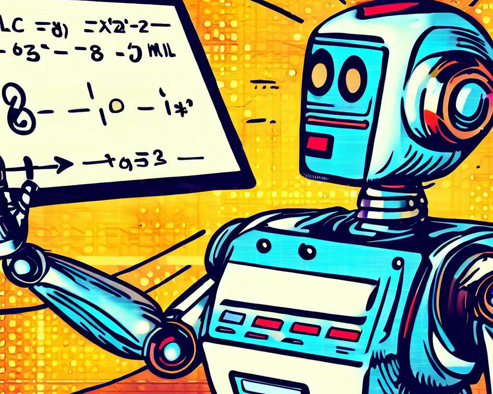 robot teaching mathematical equation